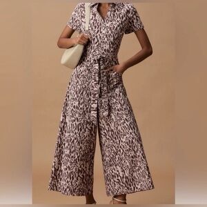 Maeve Colette Cheetah Print Jumpsuit
